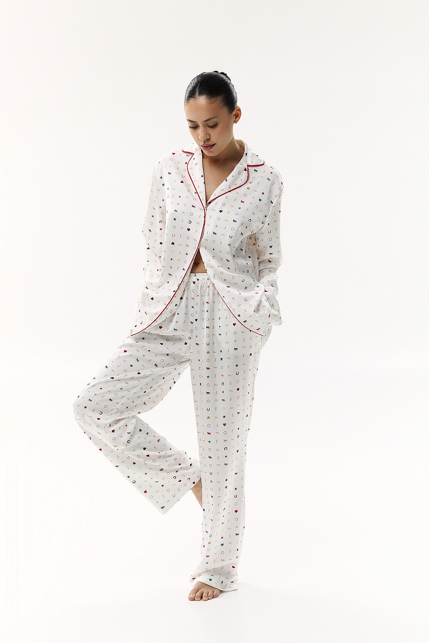 Пижама шелковая