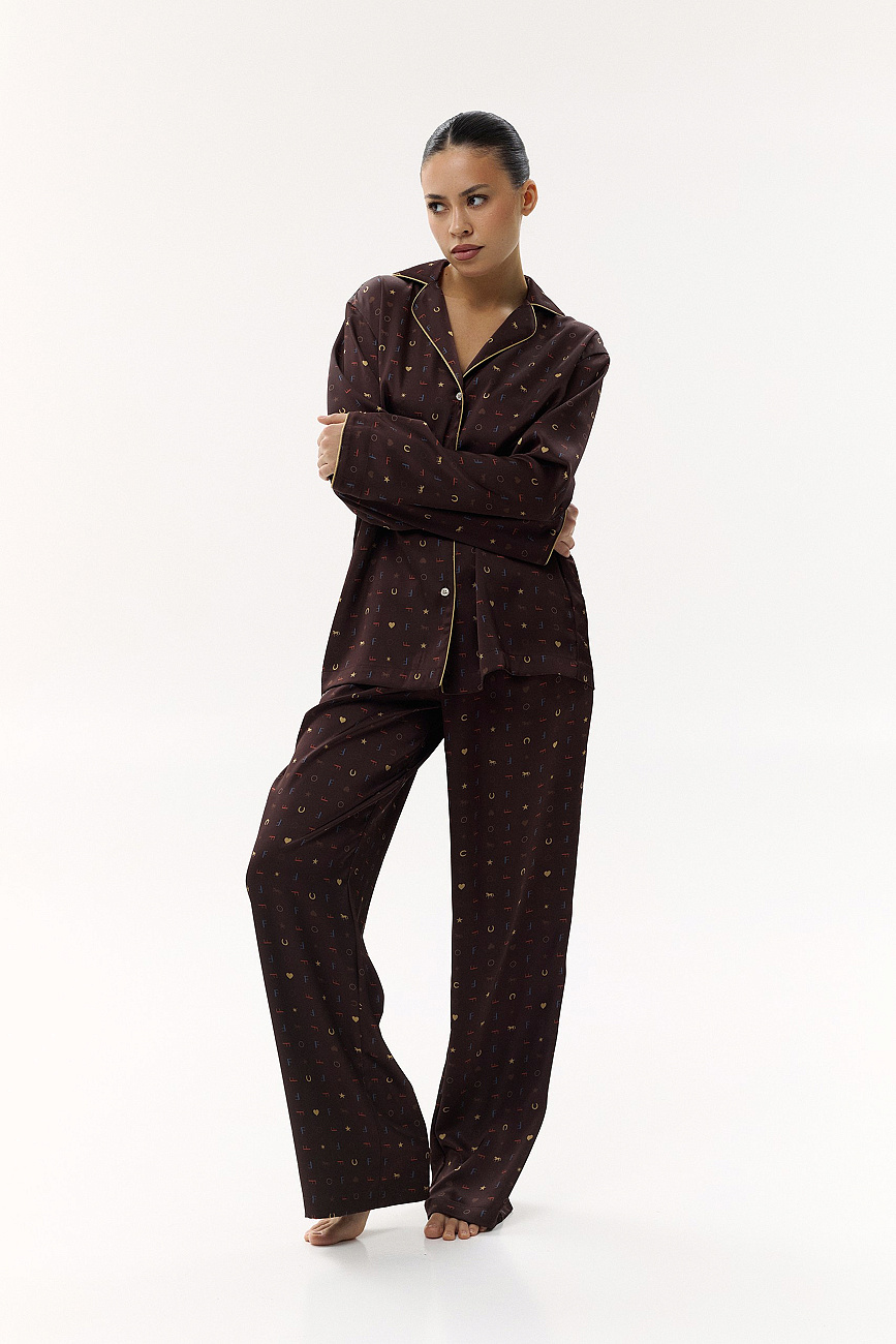 Пижама шелковая