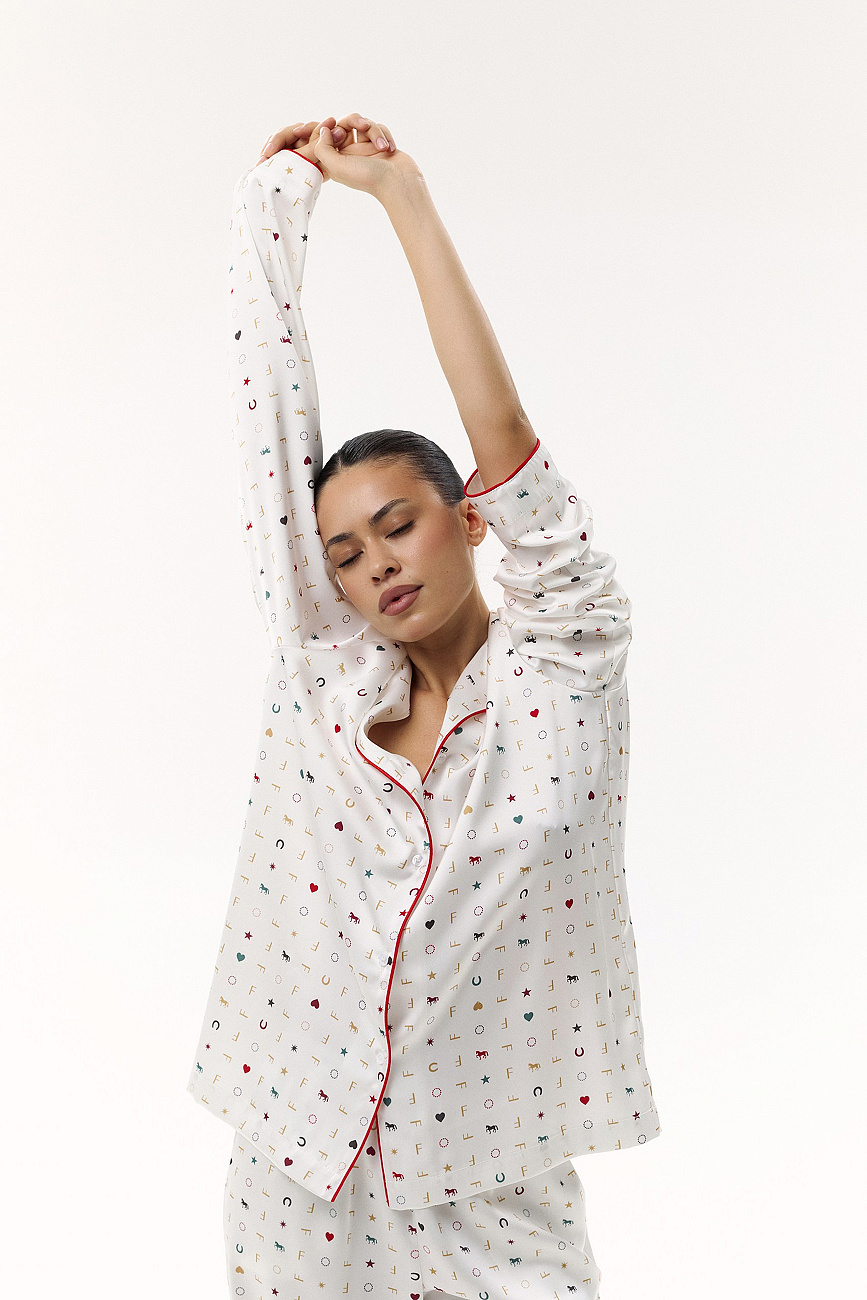 Пижама шелковая