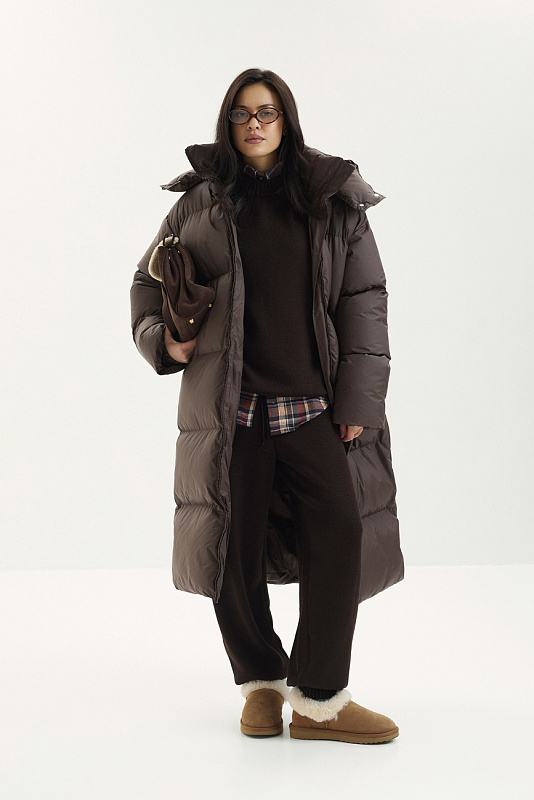 Пуховик удлинненный