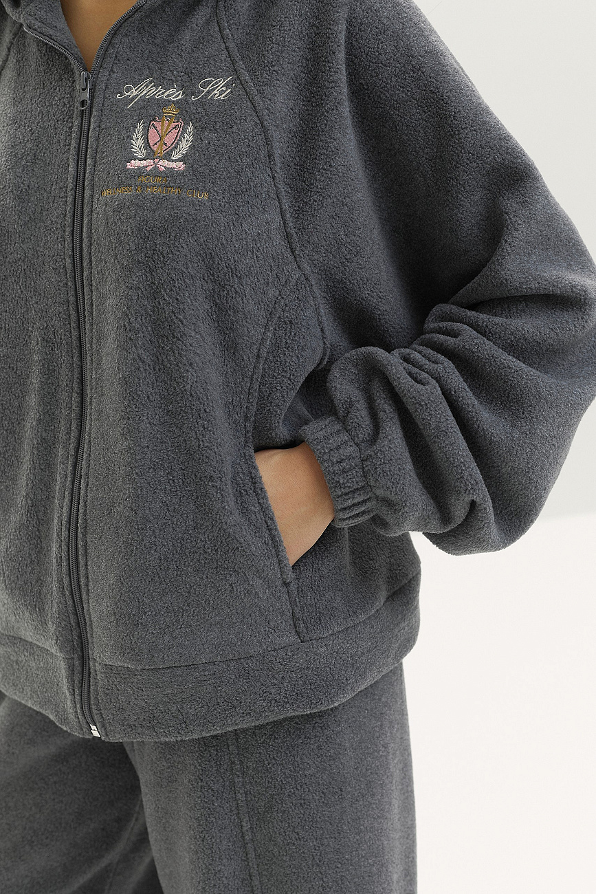 Укороченное худи зип из флиса FGR